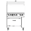 dcr36-6b-gc-drawing-front-dukers-gas-range-oven.webp