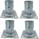 1 5/8 Galvanized Flange Feet Commercial Restaurant Worktable, Equipment Stand. Perfect for Food Trucks, Trailers, Restaurants.