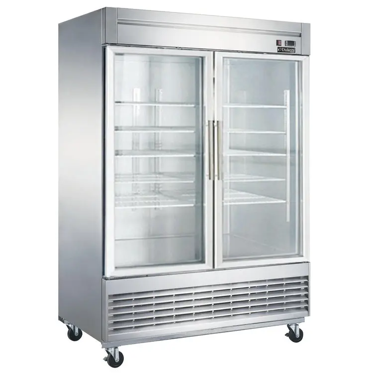 Dukers D55F-GS2 Bottom Mount Glass 2-Door Commercial Reach-in Freezer