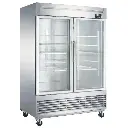Dukers D55F-GS2 Bottom Mount Glass 2-Door Commercial Reach-in Freezer
