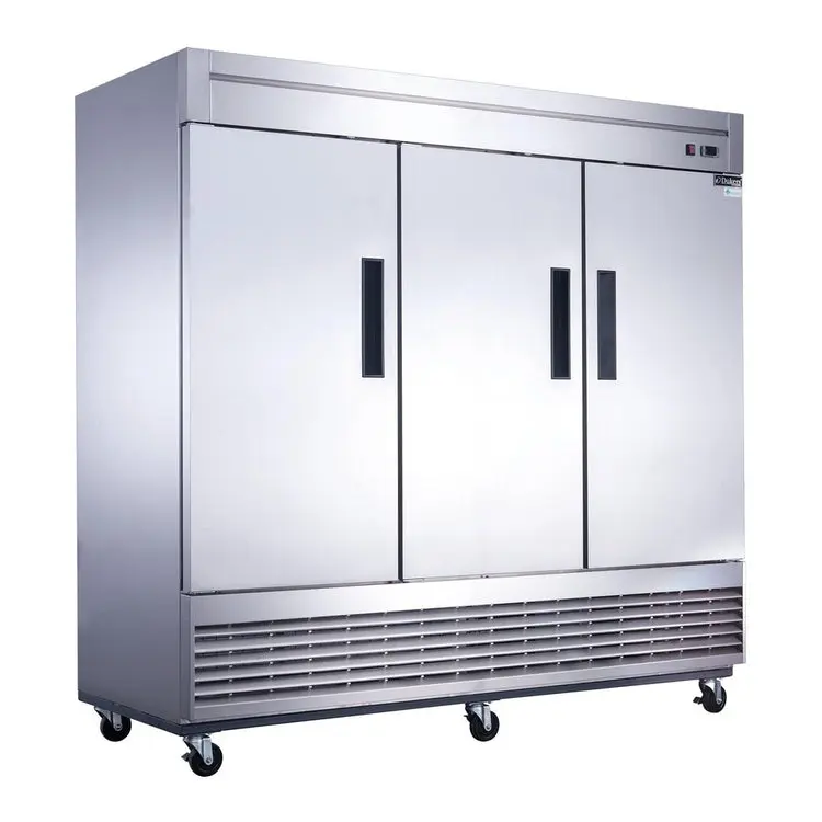 Dukers Appliance D83R 3-Door Commercial Reach-in Refrigerator Bottom Mount