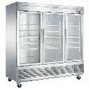 Dukers D83R-GS3 Bottom Mount Glass 3-Door Commercial Refrigerator