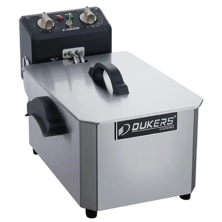 Dukers DCF10E 10lb One Basket Electric Commercial Countertop Fryer