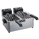 Dukers DCF7ED 14lb Two Basket Electric Commercial Countertop Fryer