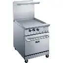 Dukers Appliance DCR24-GM 24" Commercial Gas Range Oven with 24" Griddle
