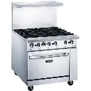 Dukers Appliance DCR36-6B 36" Commercial Gas Range Oven with 6 Burners
