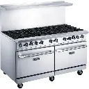 Dukers DCR60-10B 60" Commercial Gas Range Oven with 10 Open Burners
