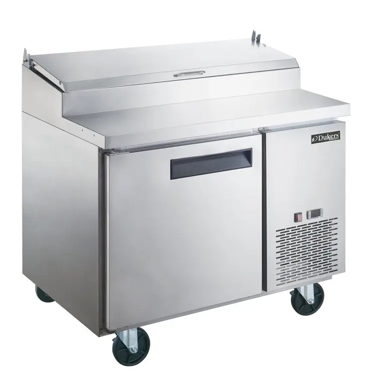 Dukers DPP44-6-S1 Commercial 1-Door Pizza Prep Table Refrigerator