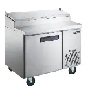 Dukers DPP44-6-S1 Commercial 1-Door Pizza Prep Table Refrigerator