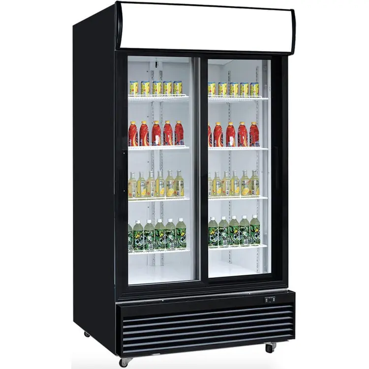 Dukers Appliance DSM-32SR Glass Sliding 2-Door Merchandiser Refrigerator