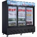 Dukers Appliance DSM-68SR Glass Sliding 3-Door Merchandiser Refrigerator