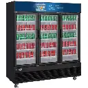 Dukers Appliance DSM-69R Glass Swing 3-Door Merchandiser Refrigerator