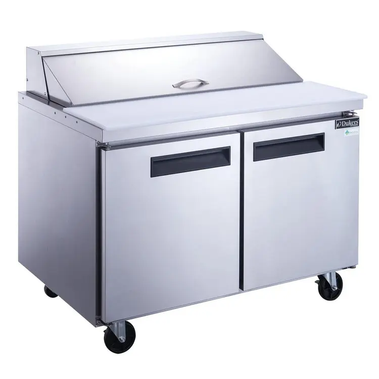 Dukers DSP48-12-S2 48" 2-Door Sandwich/Salad Prep Table Refrigerator