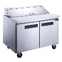 Dukers DSP48-12-S2 48" 2-Door Sandwich/Salad Prep Table Refrigerator