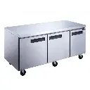 Dukers Appliance DUC72F 72" Commercial 3-Door Undercounter Freezer