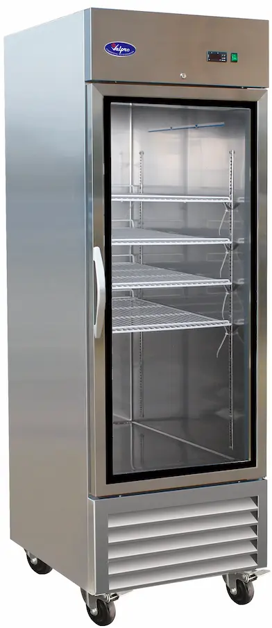Valpro VP1RG-HC Single Glass Door Reach-in Refrigerator 23 Cu. Ft. 