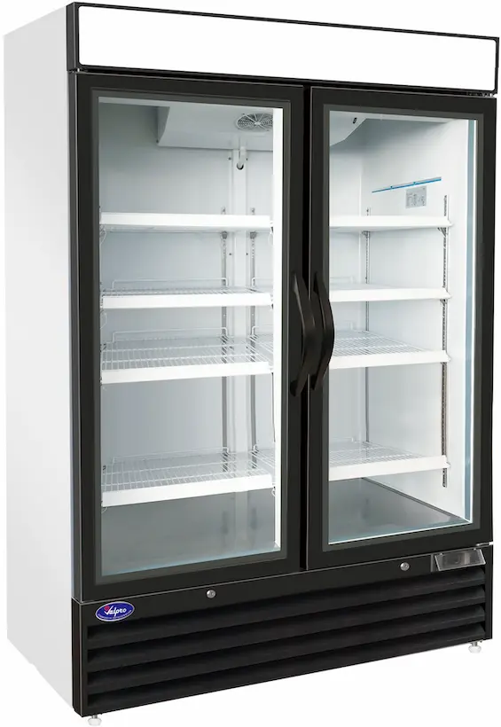 Valpro VP2R-48HC Two Sliding Glass Door Merchandiser Refrigerator – 48 Cu. Ft.