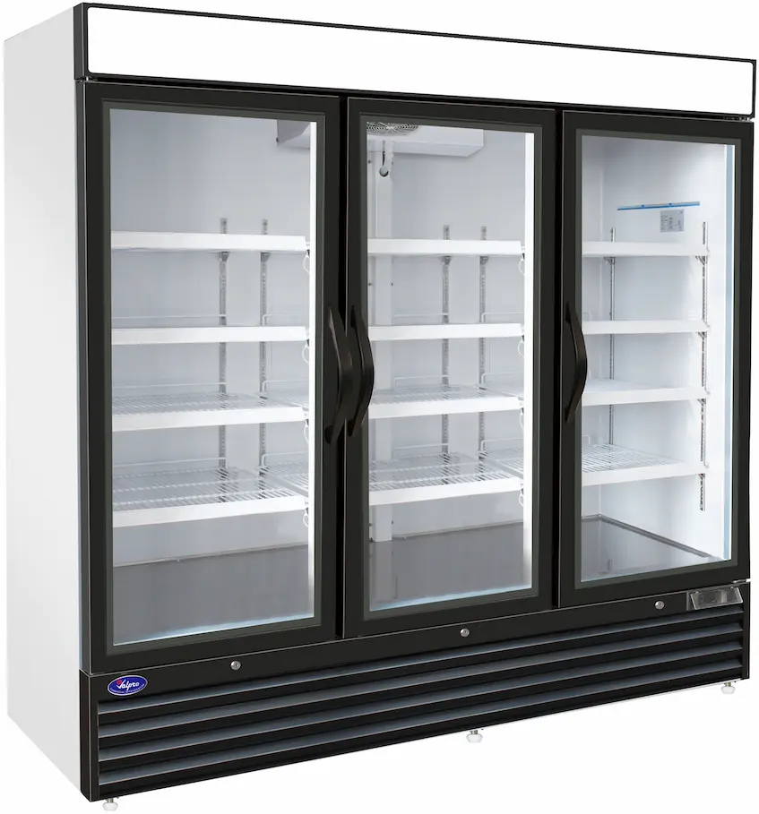 Valpro VP3R-72HC Three Swing Glass Door Merchandiser Refrigerator – 72 Cu. Ft.