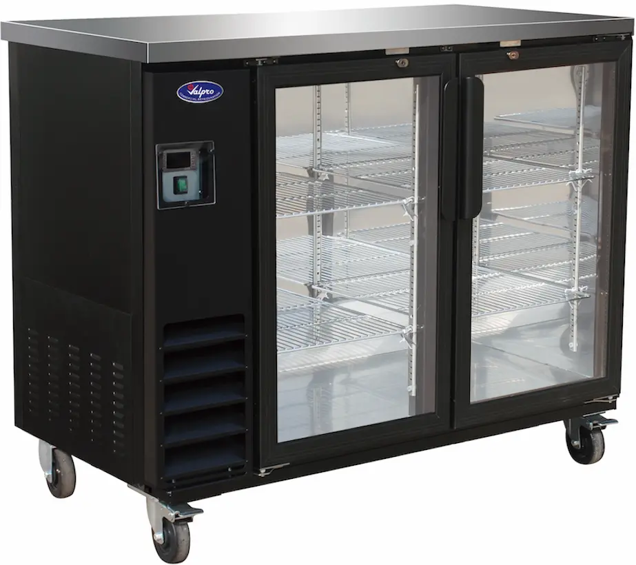 Valpro Refrigeration VP48G 49″ Two Glass Swing Door Back Bar Cooler