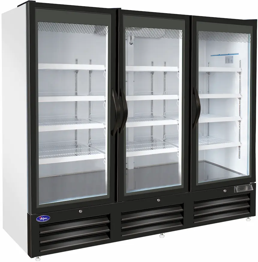 Valpro VP3R-72M Three Swing Full Glass Door Merchandiser Refrigerator – 72 Cu. Ft.