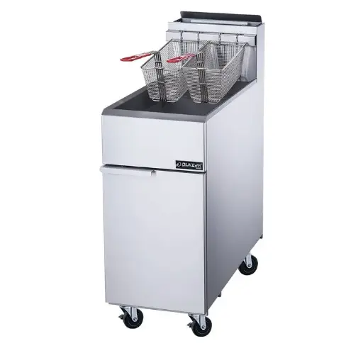 Dukers DCF3-NG 40lb Commercial Natural Gas Deep Fryer - 90000 BTU 