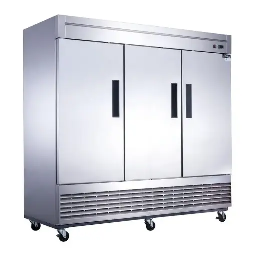 Dukers Appliance D83R 3-Door Commercial Reach-in Refrigerator Bottom Mount