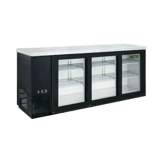 Dukers DBB72-S3 3 Door Bar and Beverage Cooler Sliding Glass Door Refrigerator