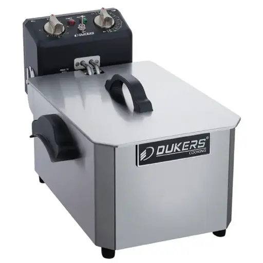 Dukers DCF10E 10lb One Basket Electric Commercial Countertop Fryer