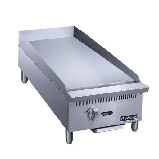 Dukers DCGM12 3/4" Plate 12" Commercial Griddle 1 Burner 29,000 BTU