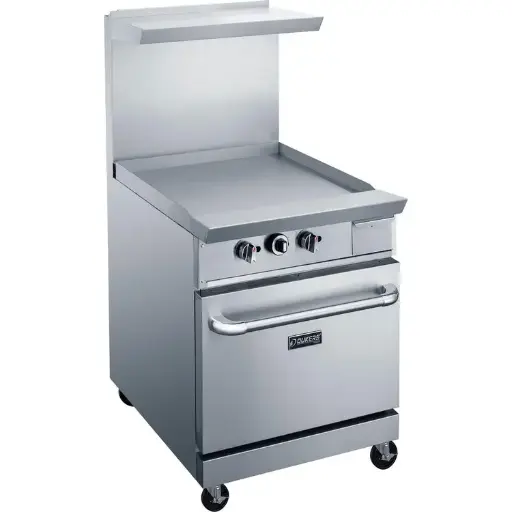 Dukers Appliance DCR24-GM 24" Commercial Gas Range Oven with 24" Griddle