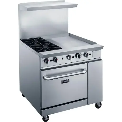 Dukers DCR36-2B24GM 36" Commercial Gas Range Oven 2 Burners & 24" Griddle