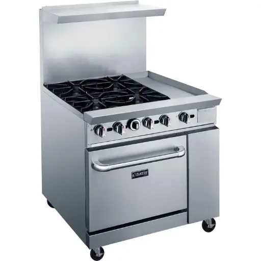 Dukers DCR36-4B12GM 36" Gas Range Oven 4 Burners & 12" Griddle