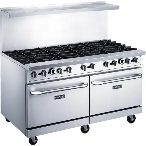 Dukers DCR60-10B 60" Commercial Gas Range Oven with 10 Open Burners