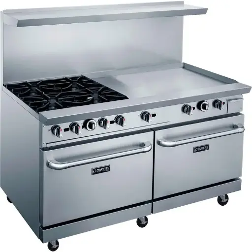 Dukers DCR60-4B36GM 60" Commercial Gas Range Oven 4 Burners & 36" Griddle