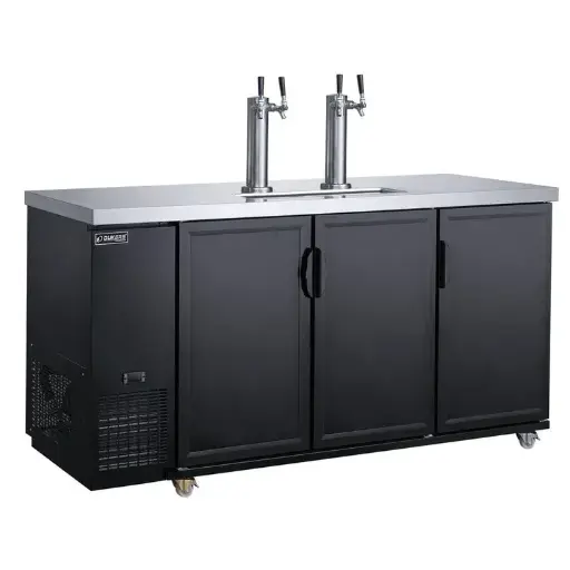 Dukers Appliance DKB72-M3 Dual Tap Commercial Kegerator Beer Dispenser