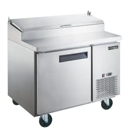 Dukers DPP44-6-S1 Commercial 1-Door Pizza Prep Table Refrigerator