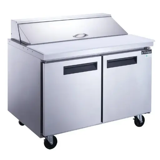 Dukers DSP48-12-S2 48" 2-Door Sandwich/Salad Prep Table Refrigerator