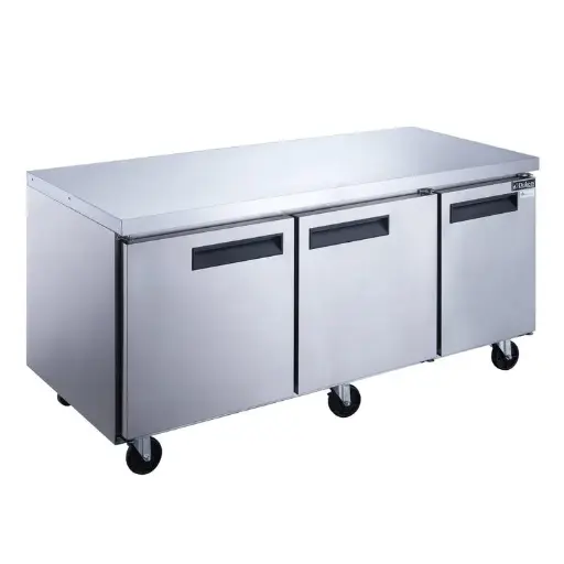Dukers Appliance DUC72F 72" Commercial 3-Door Undercounter Freezer
