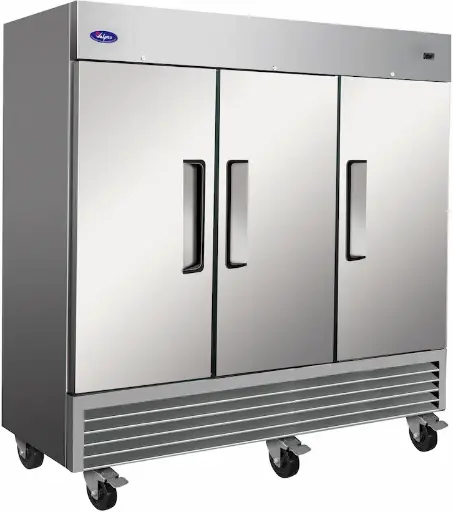 Valpro VP3FDV-HC Three Door Reach-in Double Volt Freezer 72 Cu. Ft.