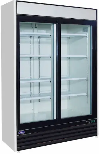 Valpro VP2R-48LHC Two Sliding Glass Door Merchandiser Refrigerator – 48 Cu. Ft.