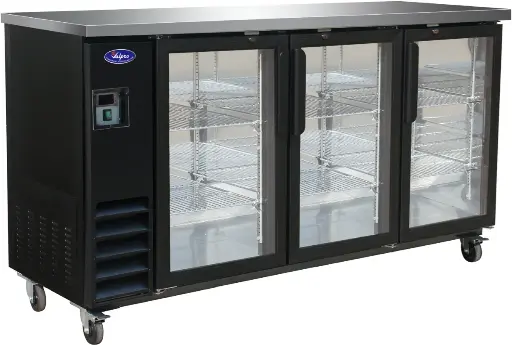 Valpro Refrigeration VP72G 73″ Three Glass Swing Door Back Bar Cooler